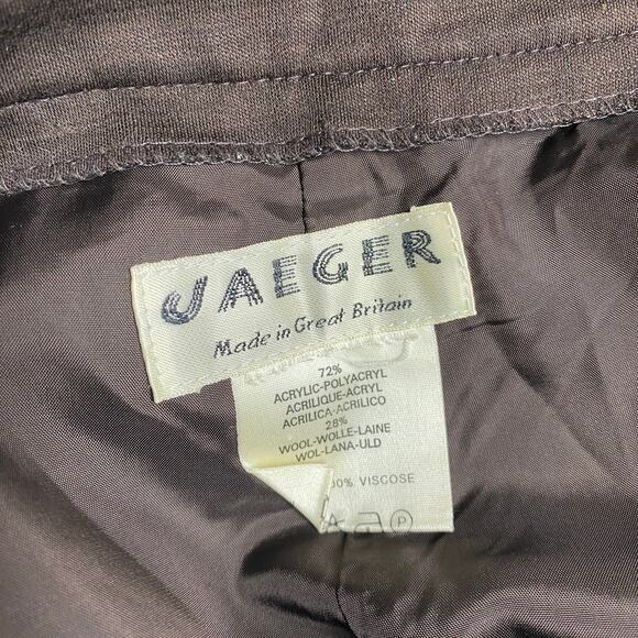 Vintage Jaeger Womens Brown High Waist Dark Academia Skirt Shawl Set - Picture 4 of 6